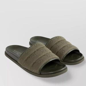 Gucci Olive Green Slide Sandals UK 9 US10